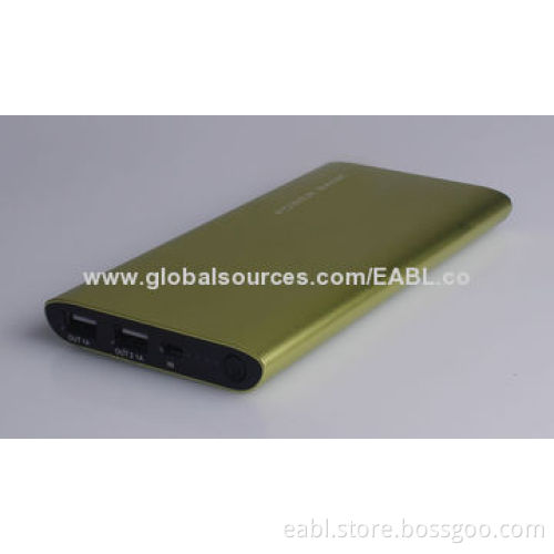 Power Supply, New Design 3,000mAh, for Mobile Phone with 12,000mAh Capacity, Aluminum Alloy
